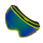 Ochelari unisex ski, snowboard, motociclism, ciclism, rama verde, lentila multicolora, O22GM